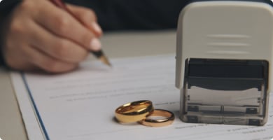 File your divorce papers with the court clerk
