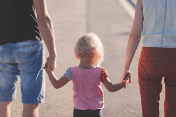 Custody of the child in Washington County